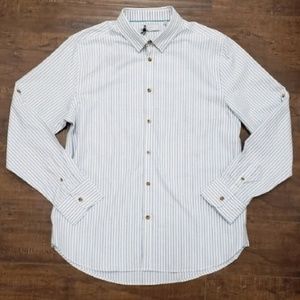 Men's Menlo Pinstripe Button Down Dress Shirt XL